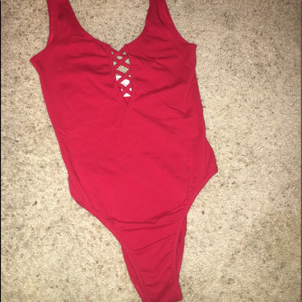 Red Body Suit - Picture 2 of 5
